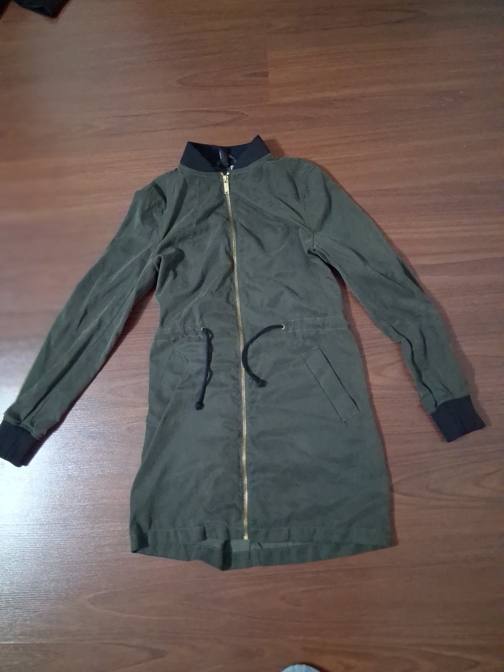 H&M Olive Green Utility Drawstring Jacket